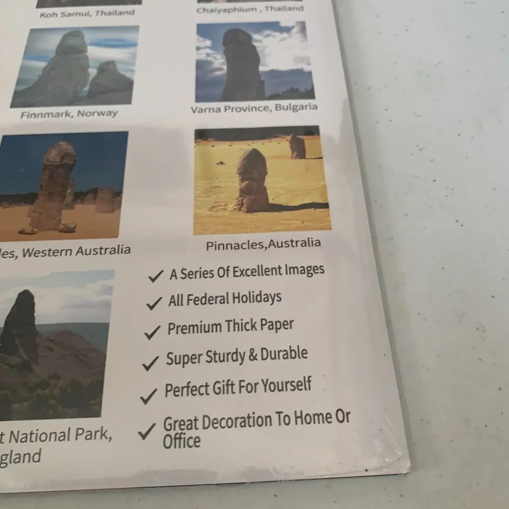 Nature's Dicks Calendar 2026 World Travel Series Brand New Sealed